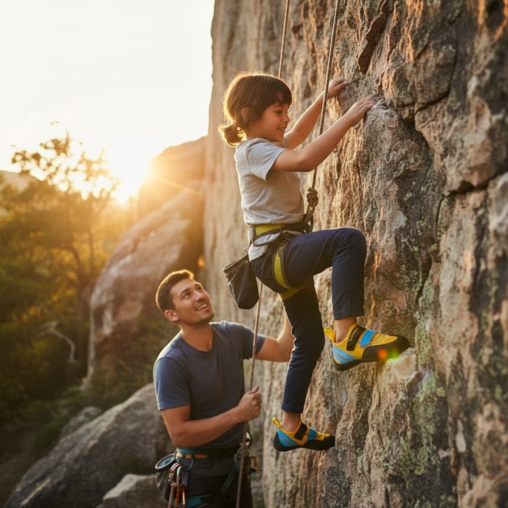 Chaussons d'Escalade pour Enfant Intérieure et Extérieure